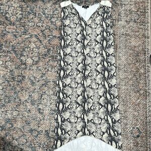 Rudsak snake print midi high low dress